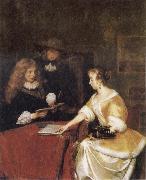 TERBORCH, Gerard A Concert oil painting